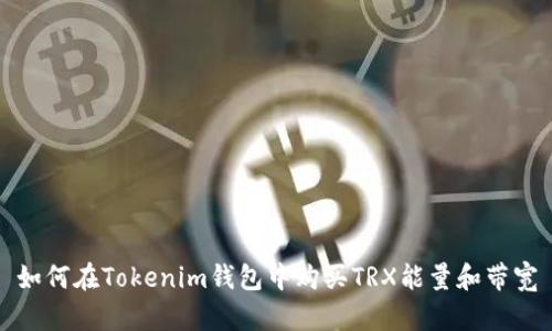 如何在Tokenim钱包中购买TRX能量和带宽