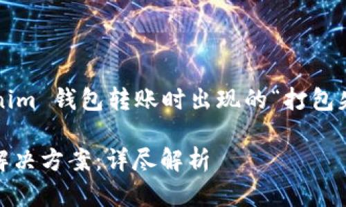 注意：以下信息是关于处理 Tokenim 钱包转账时出现的“打包失败”提示的详细分析和解决方案。

Tokenim钱包转账失败的原因与解决方案：详尽解析